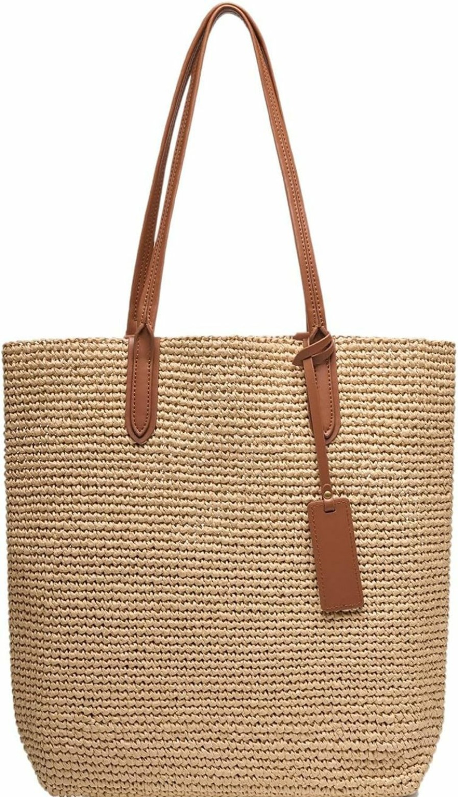 Generic Tote Handbags | Women Straw Beach Tote Bag, Large Handmade Raffia Shoulder Bag Purse, Summer Straw Woven Handbag For Women