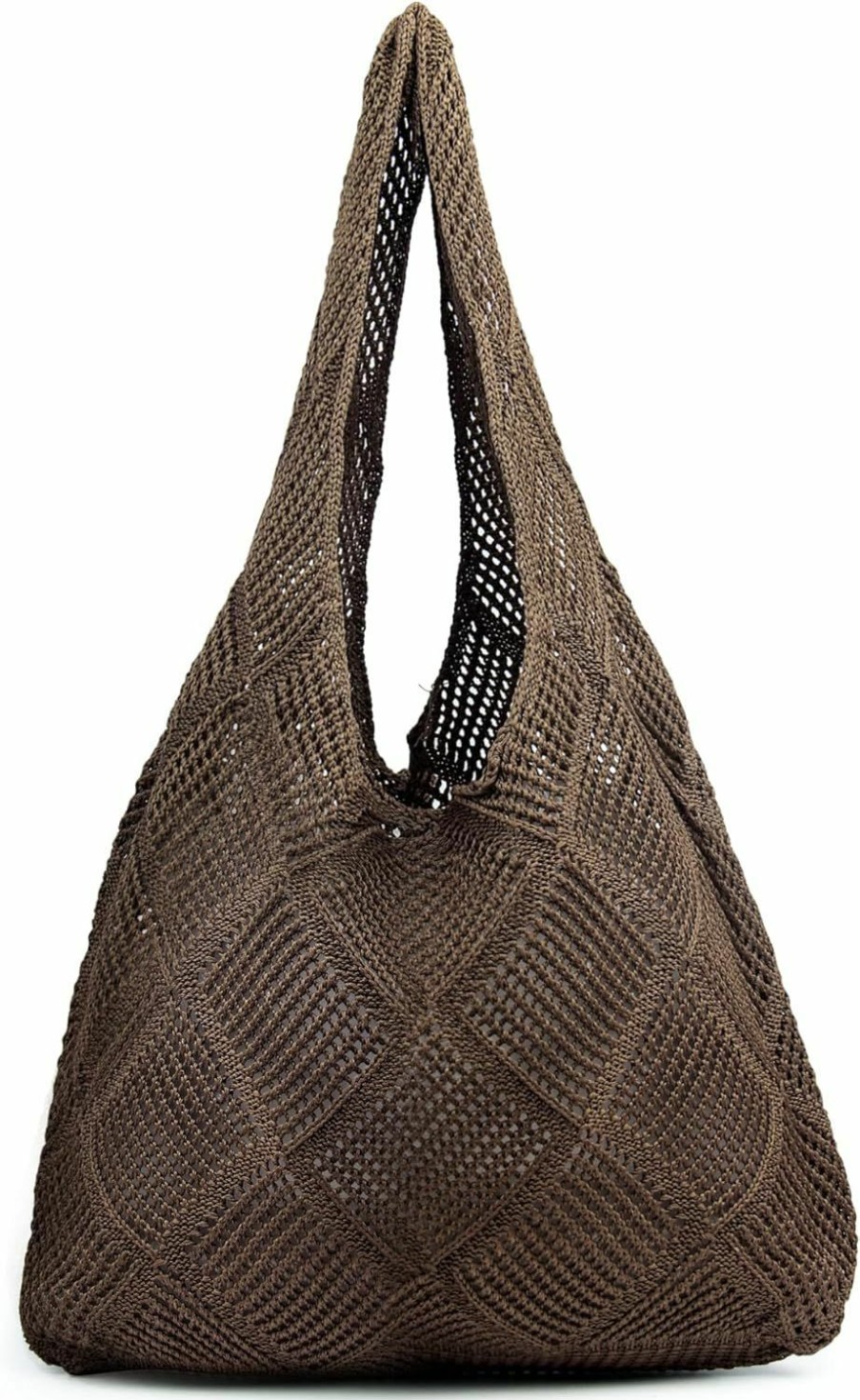 Stizimn Tote Handbags | Stizimn Crochet Mesh Beach Tote Bag Shoulder Bag Handbags Knitting Hollow Summer Bag Hobo Bag Aesthetic For Women