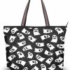 JSTEL Tote Handbags | Tote Bag For Women With Zipper And Pockets,Polyester Tote Bag Pattern Tote Purse Women Handbag