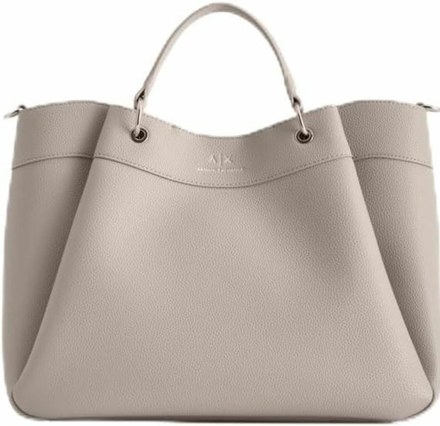 A X ARMANI EXCHANGE Tote Handbags | A X Armani Exchange Wave Large Tote With Webb Strap