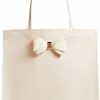 Ted Baker Tote Handbags | Ted Baker Alacon Plain Bow Large Icon Bag Tote (Lt Pink)