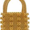 Miuco Tote Handbags | Miuco Womens Beaded Handbags Handmade Weave Crystal Pearl Tote Bags