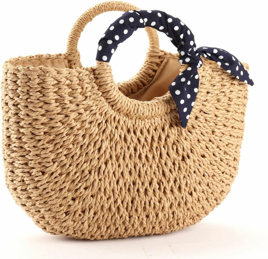 YXILEE Tote Handbags | Yxilee Summer Beach Bag,Handmade Large Straw Tote Bag Womens Handbag