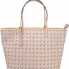 Tory Burch Tote Handbags | Tory Burch Geo Logo Top Zip Tote