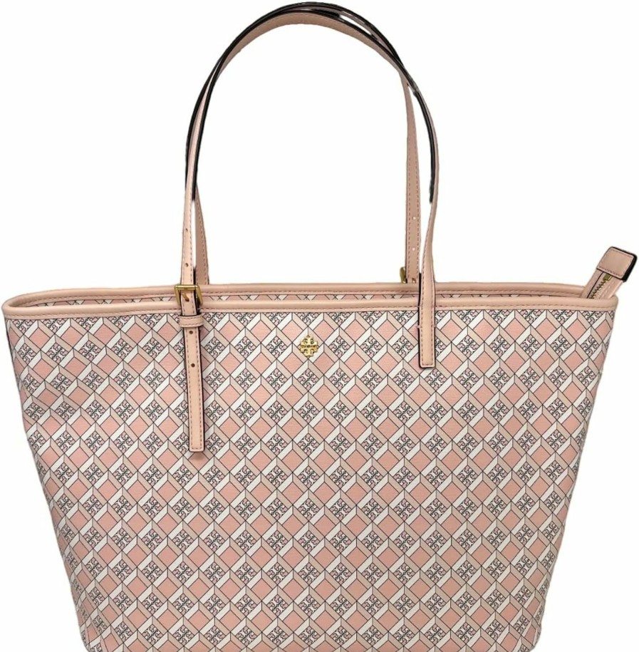 Tory Burch Tote Handbags | Tory Burch Geo Logo Top Zip Tote