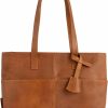 BERLINER BAGS Tote Handbags | Berliner Bags Vintage Leather Handbag Julia, Large Tote Bags For Women - Brown