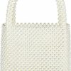 Grandxii Tote Handbags | Grandxii Pearl Clutch Purse White Summer Handbag Tote Bag Evening Party Bag With Pearls For Women