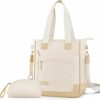 ETRONIK Tote Handbags | Etronik Canvas Tote Bag For Women Fit 14 Inch, Crossbody Tote Bags With Compartments, Everything Tote Bag With Zipper