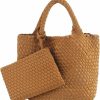 LMKIDS Tote Handbags | Woven Tote Bag + Purse Women Neoprene Tote Handbag Fashion Large Shoulder Top-Handle Travel Bag Underarm Shopper Bag