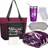 VitalCozy Tote Handbags | Vitalcozy 6 Pieces Cancer Care Package For Women Get Well Gifts Cancer Care Gifts For Women Comfort Gift Set Warm Hugs Positive Energy Thoughts For Women Cancer Patients, Purple