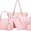 OTMIPIML Tote Handbags | Otmipiml Purses And Handbags For Women Synthetic Leather Tote Crossbody Bags Satchel Purses Set 6Pcs