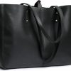 S-ZONE Tote Handbags | S-Zone Genuine Leather Shoulder Tote Bag For Women Large Handbag Work Purse