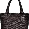 GASSDA Tote Handbags | Woven Bag Purses And Handbags, Woven Pu- Leather Bag For Women Fashion Tote Bag Top-Handle Handbag With Purses