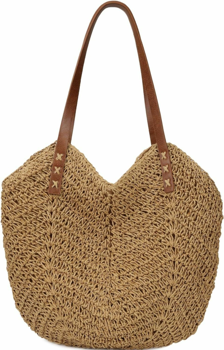 Youjaree Tote Handbags | Womens Large Straw Tote Bag Handmade Woven Beach Shoulder Bag Top Handle Purse For Summer