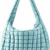 windysun Tote Handbags | Windysun Womens Lightweight Quilted Padding Shoulder Bag Soft Puffer Tote Bag Big Capacity Puffy Tote Bag Carryall Gym Bag