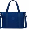 Kipling Tote Handbags | Kipling Women'S Asseni Mini Tote, Compact Lightweight Everyday Purse, Nylon Shoulder Bag, Deep Sky Blue