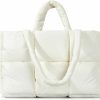 Herald Tote Handbags | Herald Puffer Tote Bag For Women, Large Quilted Puffy Handbag Lightweight Winter Down Cotton Padded Trendy Shoulder Purse