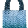 Gets Tote Handbags | Women Acrylic Purse Mini Beaded Evening Handbags Handmade Gradient Transparent Blue Beads Tote Bags For Wedding,Beach,Party