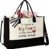 THEBUSSA Tote Handbags | Teacher Gifts For Women - Teacher Appreciation Gifts, Gifts For Teachers Women - Teacher Appreciation Week Gifts, Teacher Birthday Gifts, Back To School Gifts - Teacher Tote Bags For Women - Tote Bag