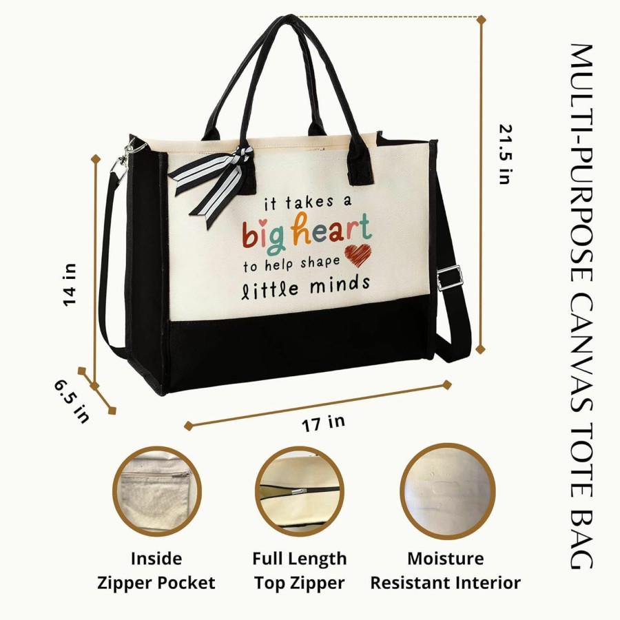 THEBUSSA Tote Handbags | Teacher Gifts For Women - Teacher Appreciation Gifts, Gifts For Teachers Women - Teacher Appreciation Week Gifts, Teacher Birthday Gifts, Back To School Gifts - Teacher Tote Bags For Women - Tote Bag