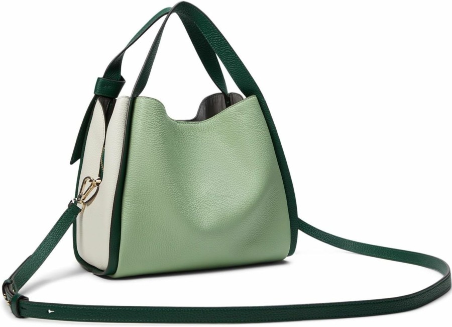 Kate Spade New York Tote Handbags | Kate Spade New York Knott Colorblocked Pebbled Leather Medium Crossbody Tote