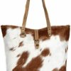 Myra Bag Tote Handbags | Myra S1285 Chestnut Hair On Tote Bag, Brown, One Size