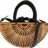 RULER TRUTH Tote Handbags | Women'S Bamboo Handbag By Handmade Straw Bag,Tote Bamboo Purse Natural Basket Bag For Summer Beach…