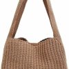 ENBEI Tote Handbags | Enbei Women'S Shoulder Handbags Crocheted Bags Large Knit Bag Tote Bag Aesthetic For School Cute Tote Bags Beach Bag Tote