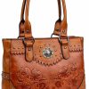 LAVAWA Tote Handbags | Lavawa Tote Bag For Women Large Western Purse Ladies Top Handle Shoulder Handbags Vintage Embossed Concho Studs