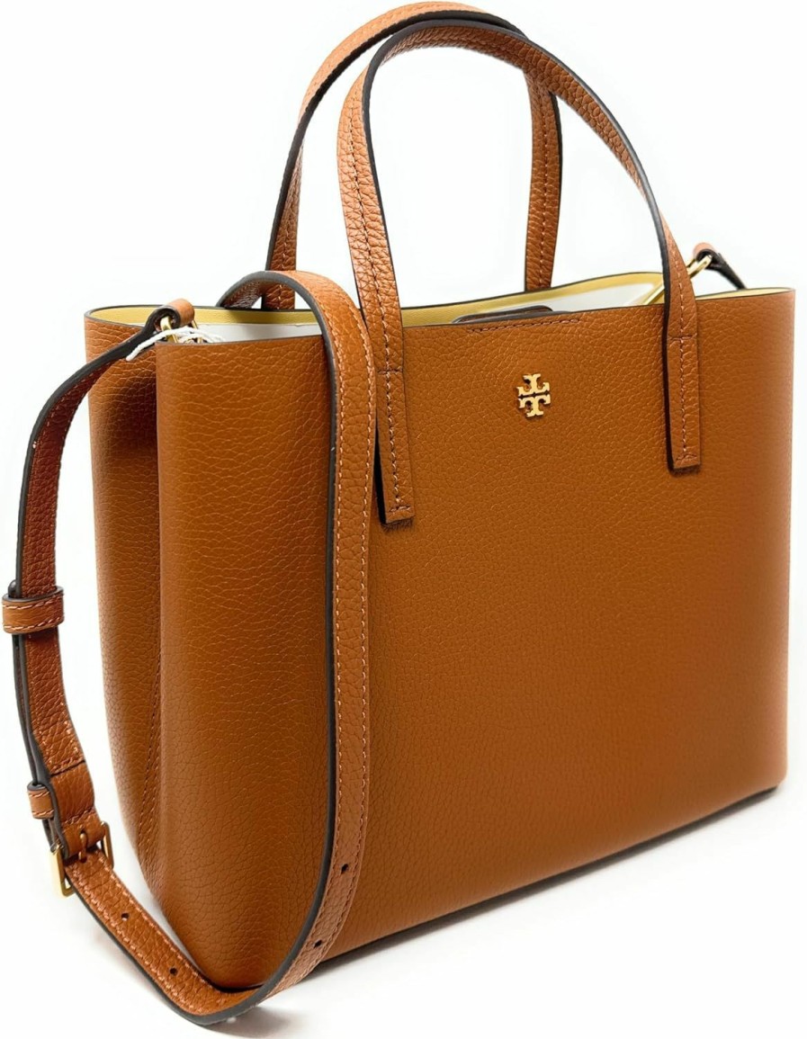 Tory Burch Tote Handbags | Tory Burch Womens Blake Small Tote Bag (Bourbon/Cornbread)