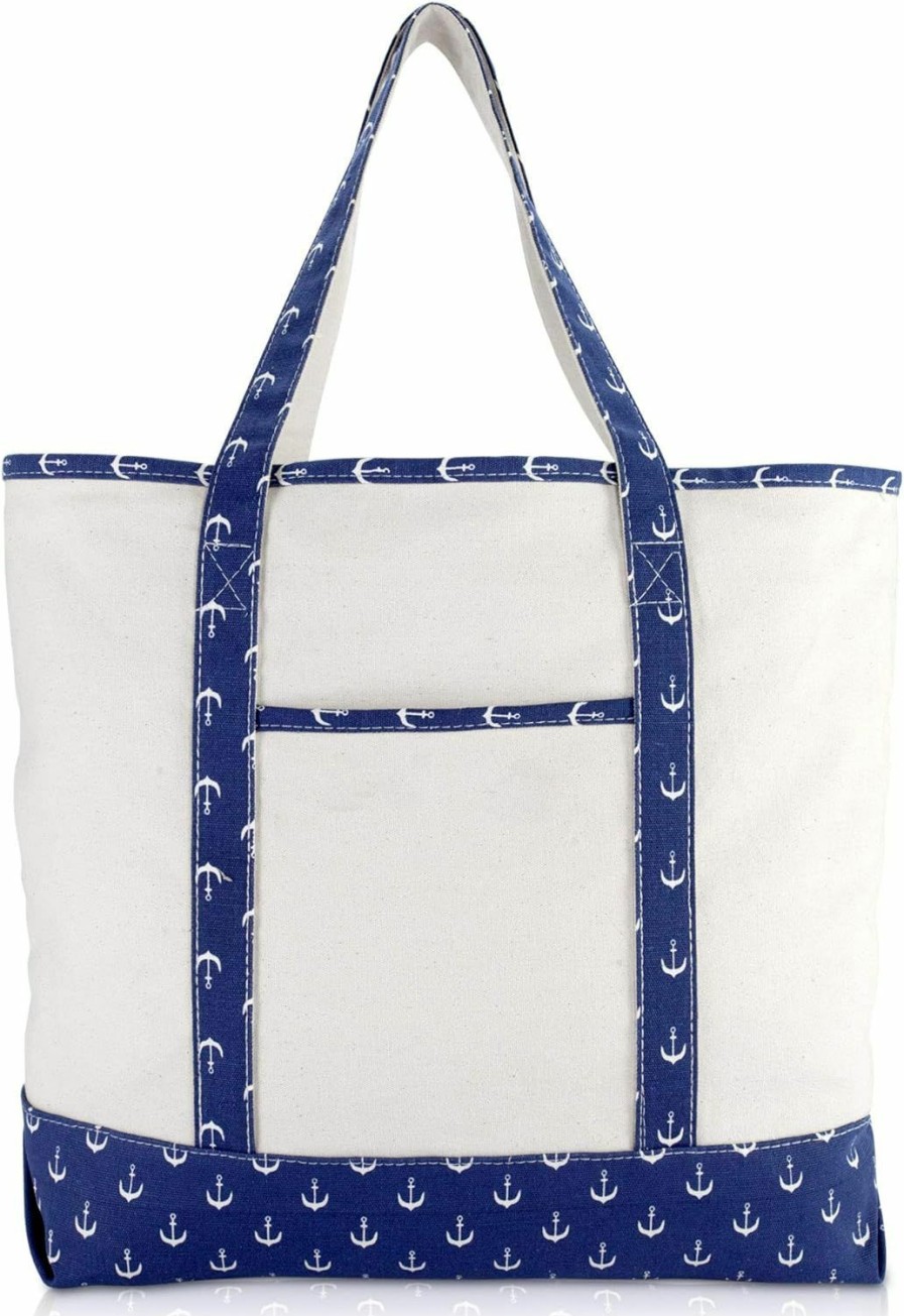 DALIX Tote Handbags | Dalix 22\" Shopping Tote Bag In Heavy Cotton Canvas (Special Pattern Edition)