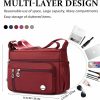 COOLOME Tote Handbags | Purses For Women Crossbody Bag Waterproof Tote Shoulder Handbag Multiple Pockets Nylon Messenger Bag Fashion Tote Bag