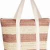 MABROUC Tote Handbags | Mabrouc Large Straw Beach Bag For Women, Wide Stripes Straw Tote Bag, Woven Summer Handbag Shoulder Bag For Outdoor Vacation