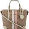 Nine West Tote Handbags | Nine West Delaine Small Tote, Mocha Logo Bellini