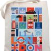 UJIMS Tote Handbags | Ujims London City Canvas Tote Bag London Souvenirs Gifts London Lover Gift London Travel Gift London Vacation Gift