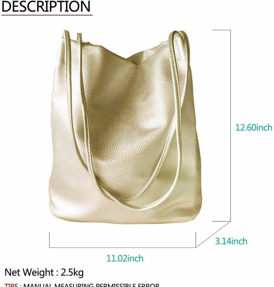 Amazon Tote Handbags | Silver Purse For Women Bucket Tote Bag Large Shoulder Handbags For Ladies Soft Leather Hobo Bags