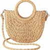 JOLLQUE Tote Handbags | Jollque Straw Beach Bag For Women, Summer Handwoven Tote Bags Purse With Tassel,Top Handle Straw Handbag Clutch