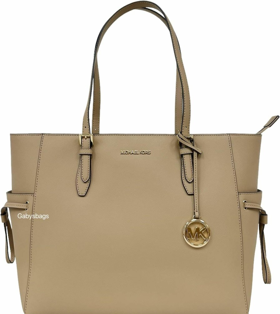 Michael Michael Kors Tote Handbags | Michael Kors Gilly Large Jet Set Drawstring Top Zip Tote (Camel)