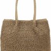 Kiss Sea Tote Handbags | Kiss Sea Straw Beach Bag The Tote Bag For Women Weekender Bags Beach Shoulder Extra Large Beach Raffia Bag Straw Purses