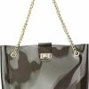 HOXIS Tote Handbags | Multifunction Clear Chain Tote With Turn Lock Womens Shoulder Handbag