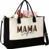 THEBUSSA Tote Handbags | Embroidery Gifts For Mom From Daughter, Son, Husband - New Mom Gifts For Women, Mama Gifts, Mother Gifts, Mom Gifts - Mothers Day Gifts For Mom, Birthday Gifts For Mom, Mom Birthday Gifts - Tote Bag