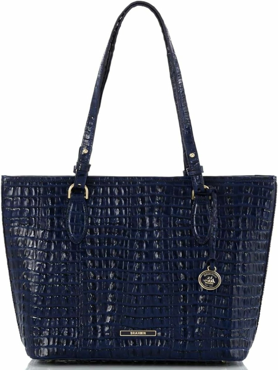 BRAHMIN Tote Handbags | Brahmin Medium Asher - Ink Leontyne