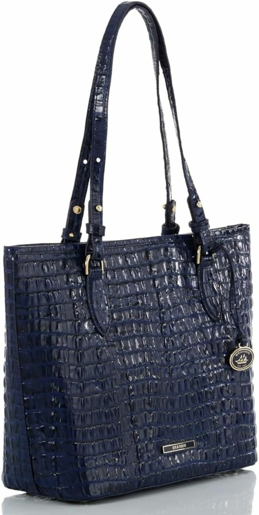 BRAHMIN Tote Handbags | Brahmin Medium Asher - Ink Leontyne