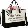 THEOTCHARM Tote Handbags | Theotcharm Retirement Gifts For Women - Happy Retirement Gifts For Women, Grandma, Mom, Coworker, Teacher, Nurse - Retirement Gifts For Women 2024 - Funny Retirement Gift Bag - Retired Tote Bag