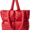 YFGBCX Tote Handbags | Puffer Tote Bag For Women Quilted Puffy Handbag Light Winter Down Cotton Padded Shoulder Bag Down Padding Tote Bag