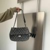 SsgdmnQ Tote Handbags | Women'S Grey Casual Diamond Checker Denim Retro Fashion One Shoulder Handbag