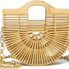 Miuco Tote Handbags | Miuco Bamboo Tote Bags Top Handle Handmade Handbags Beach Purses With Chain