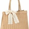 JENLING Tote Handbags | Jenling Straw Tote Bag For Women Beach Bag Summer Woven Handbag