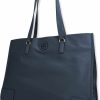 Tory Burch Tote Handbags | Tory Burch Womens 136144 Ella Gold-Tone Hardware Large Nylon Tote Bag,