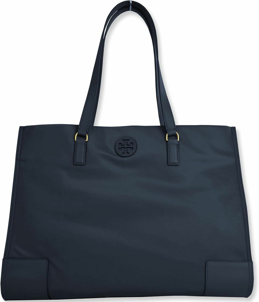 Tory Burch Tote Handbags | Tory Burch Womens 136144 Ella Gold-Tone Hardware Large Nylon Tote Bag,